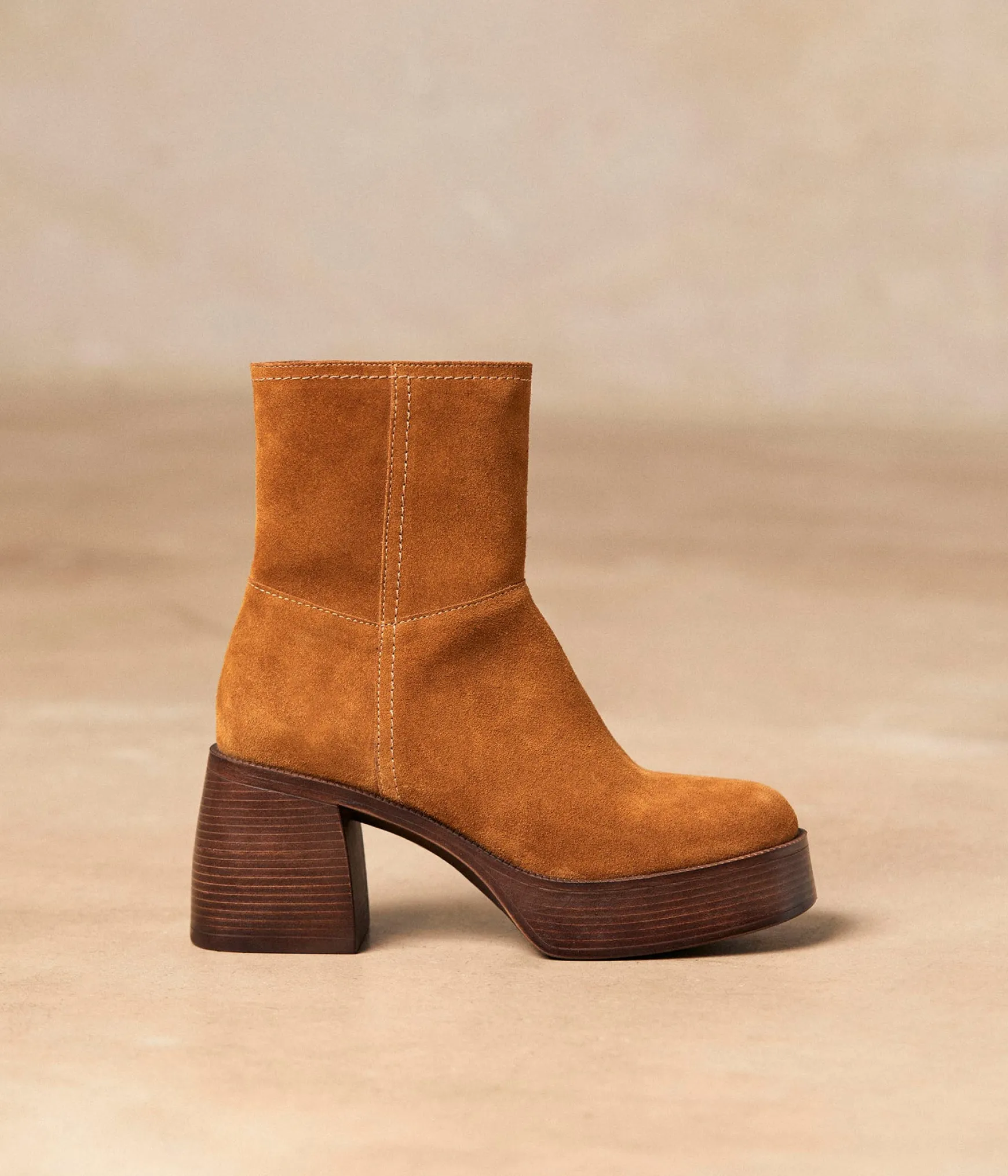 Femme Mellow Yellow Boots velours camel Amela