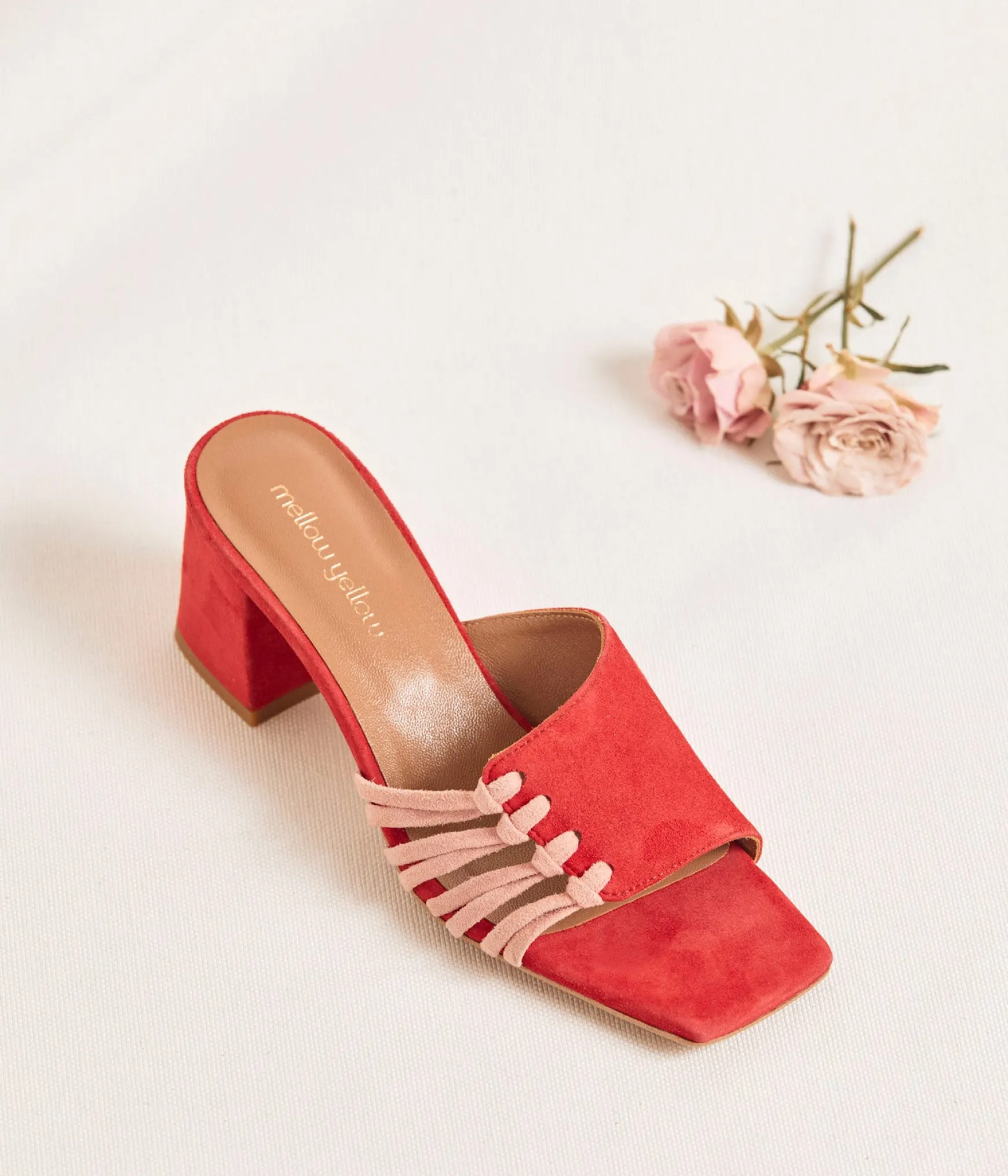 Femme Mellow Yellow Mules rouges Tracy