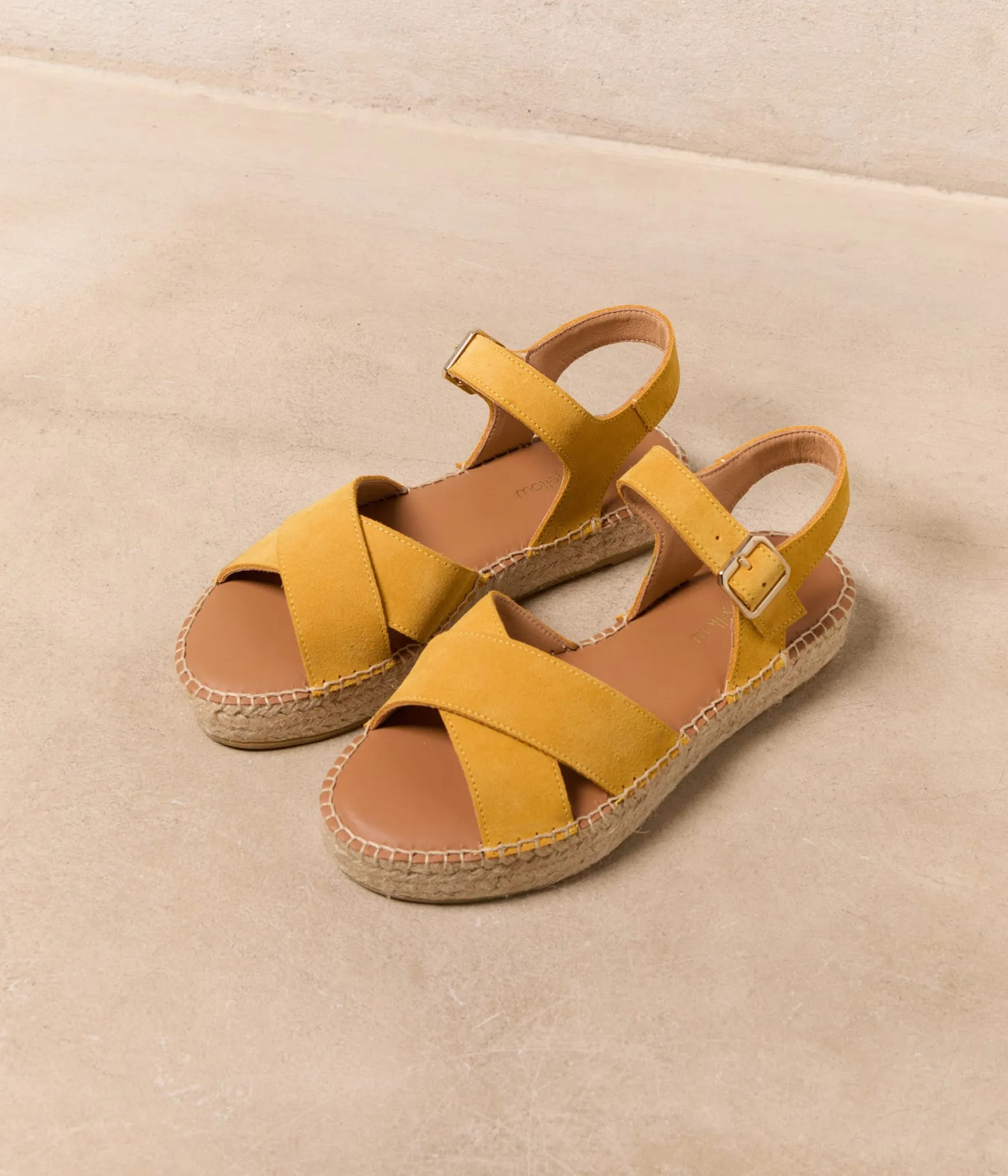 Femme Mellow Yellow Sandales corde ocre Pio