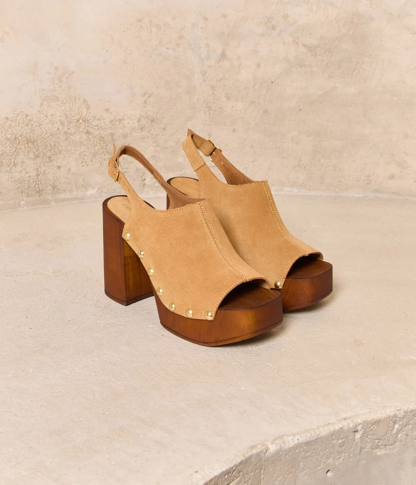 Femme Mellow Yellow Sandales-sabots cognac Bonnie