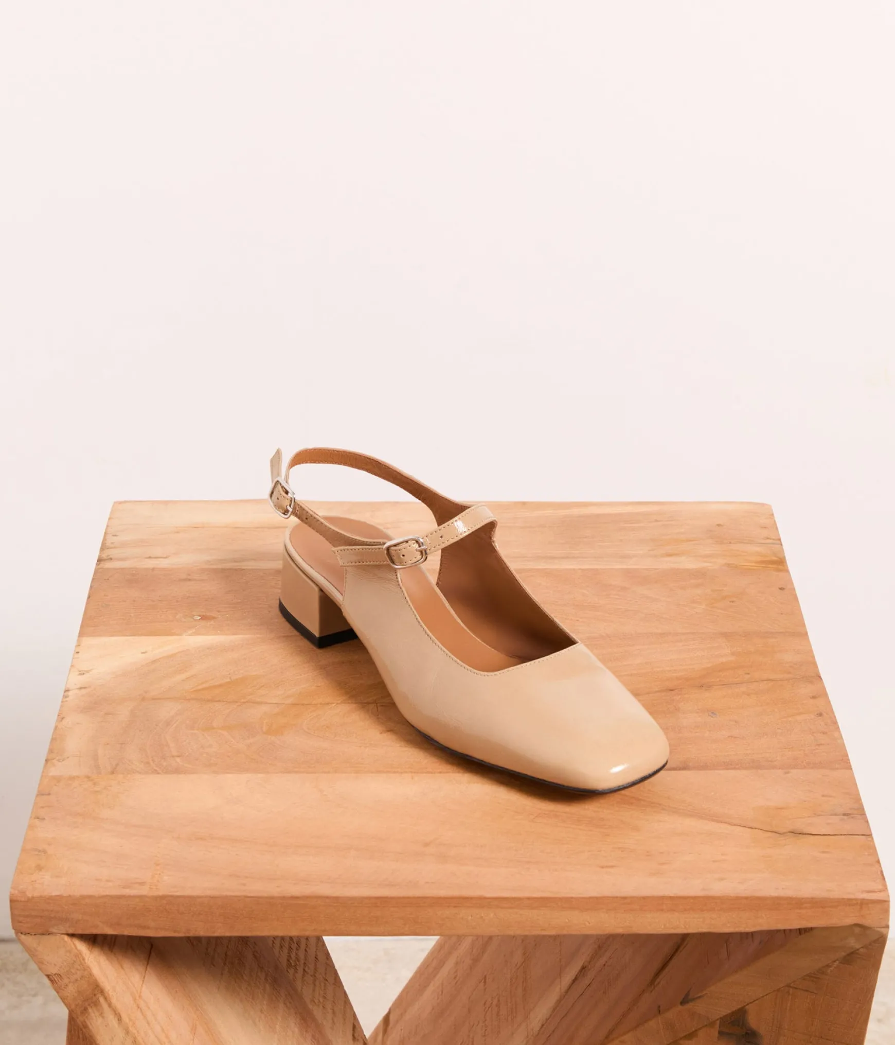 Femme Mellow Yellow Slingbacks cuir beige Clarissa